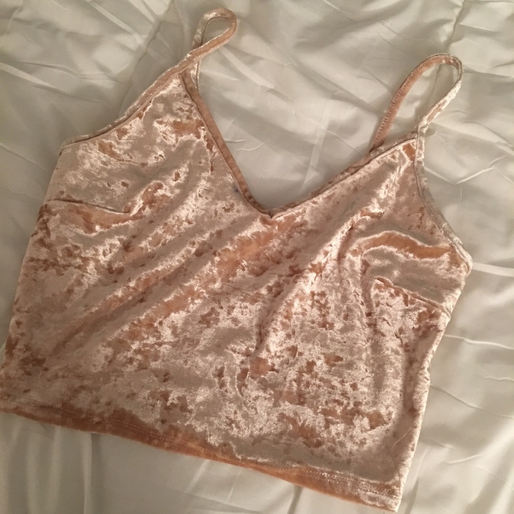 Pink velvet top